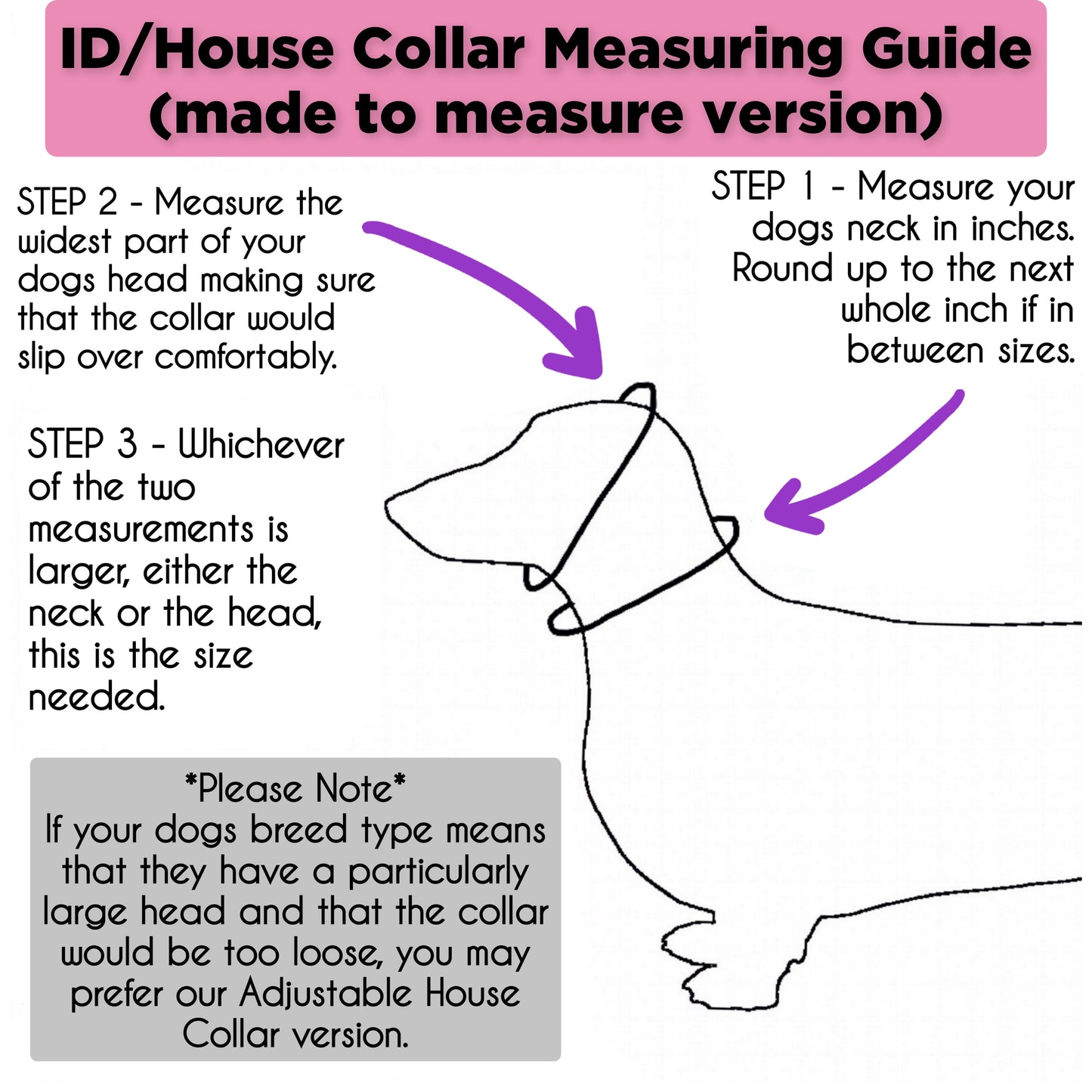 ID/House Collar (FIXED SIZE)