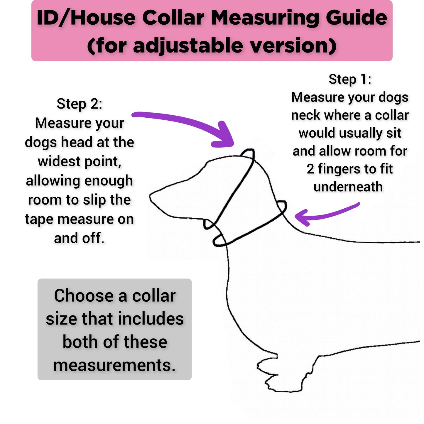 ID/House Collar (ADJUSTABLE)