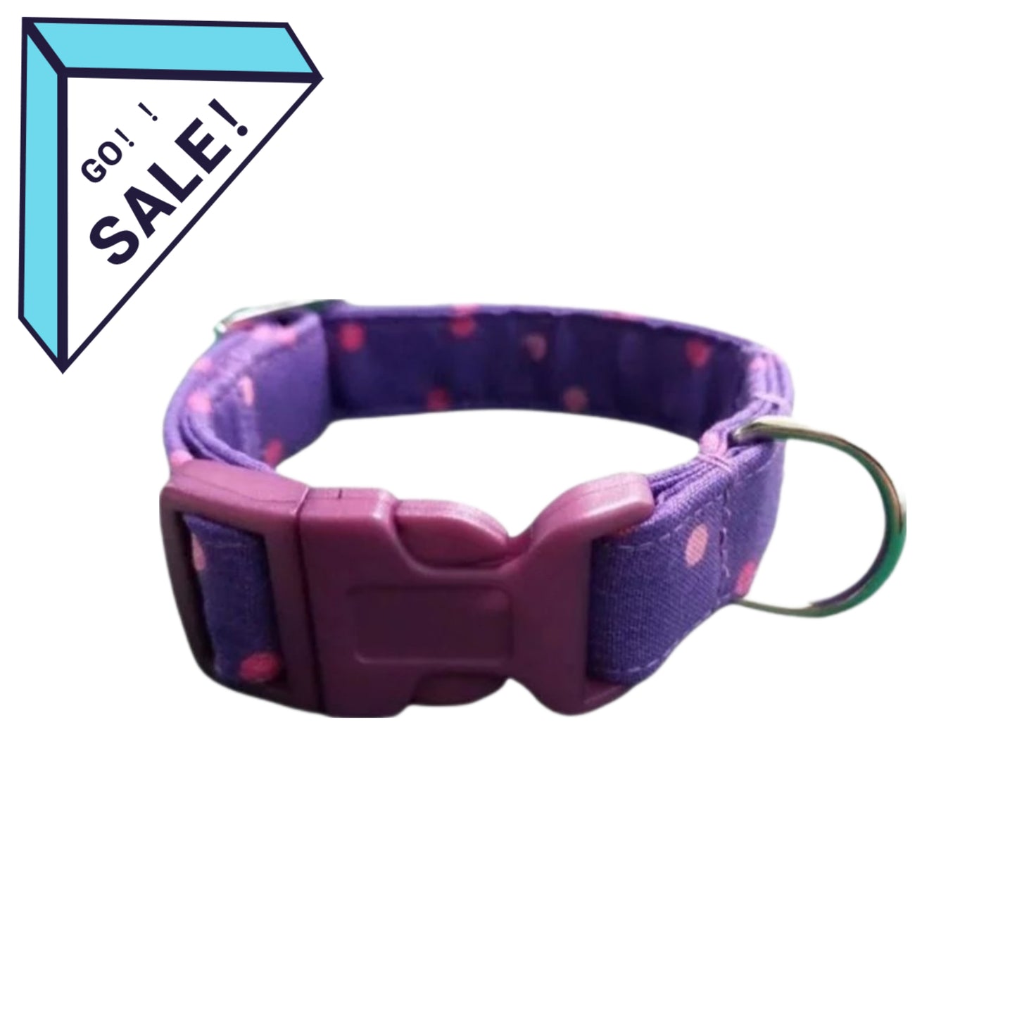 SALE| Collar - Size XS (Polkadot Purple & Pink)