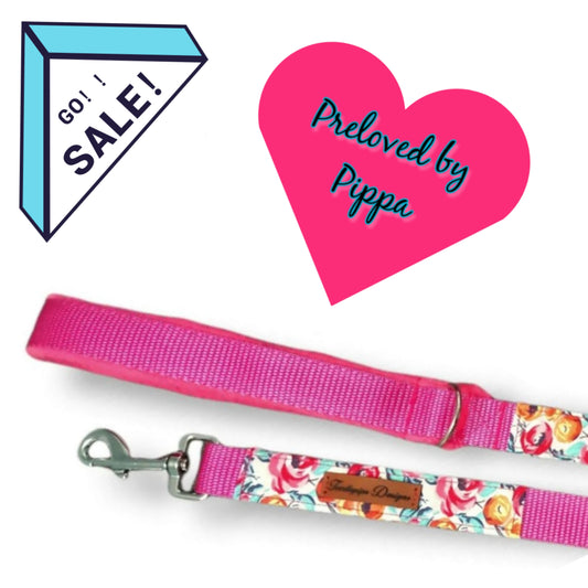 SALE | Dog Lead (Camellia Orange & Pink)