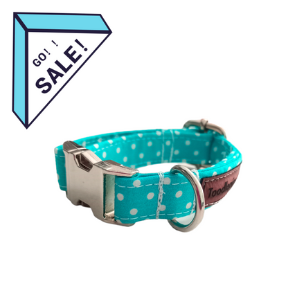 SALE| Traditional Collar - Size XXS (Polkadot - Turquoise)