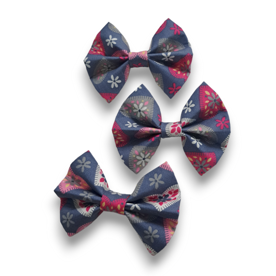 SALE| Midi Bow Tie - Grey & Pink