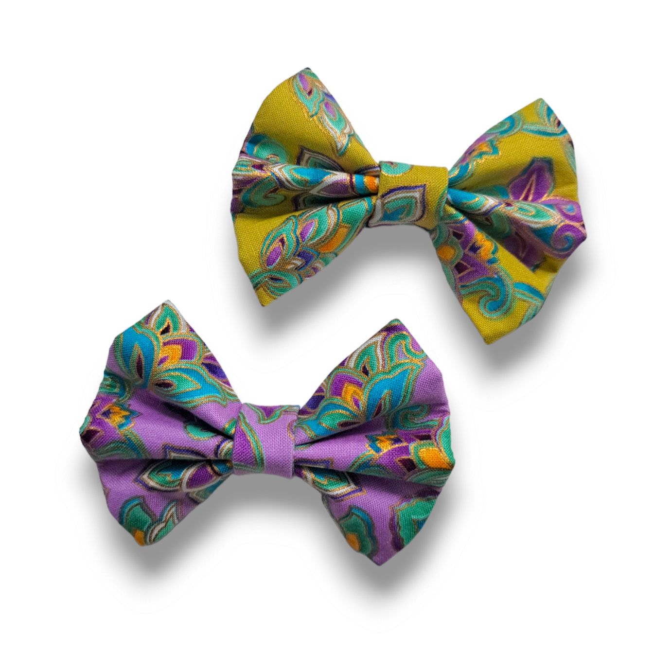 SALE| Small Bow Tie - Yellow Metallic or Purple Metallic